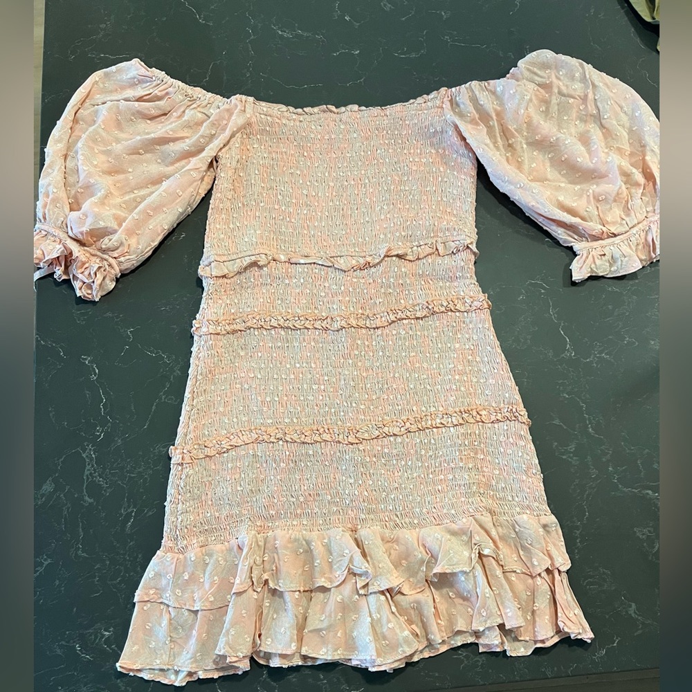 Pink Off Shoulder Dress